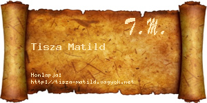Tisza Matild névjegykártya